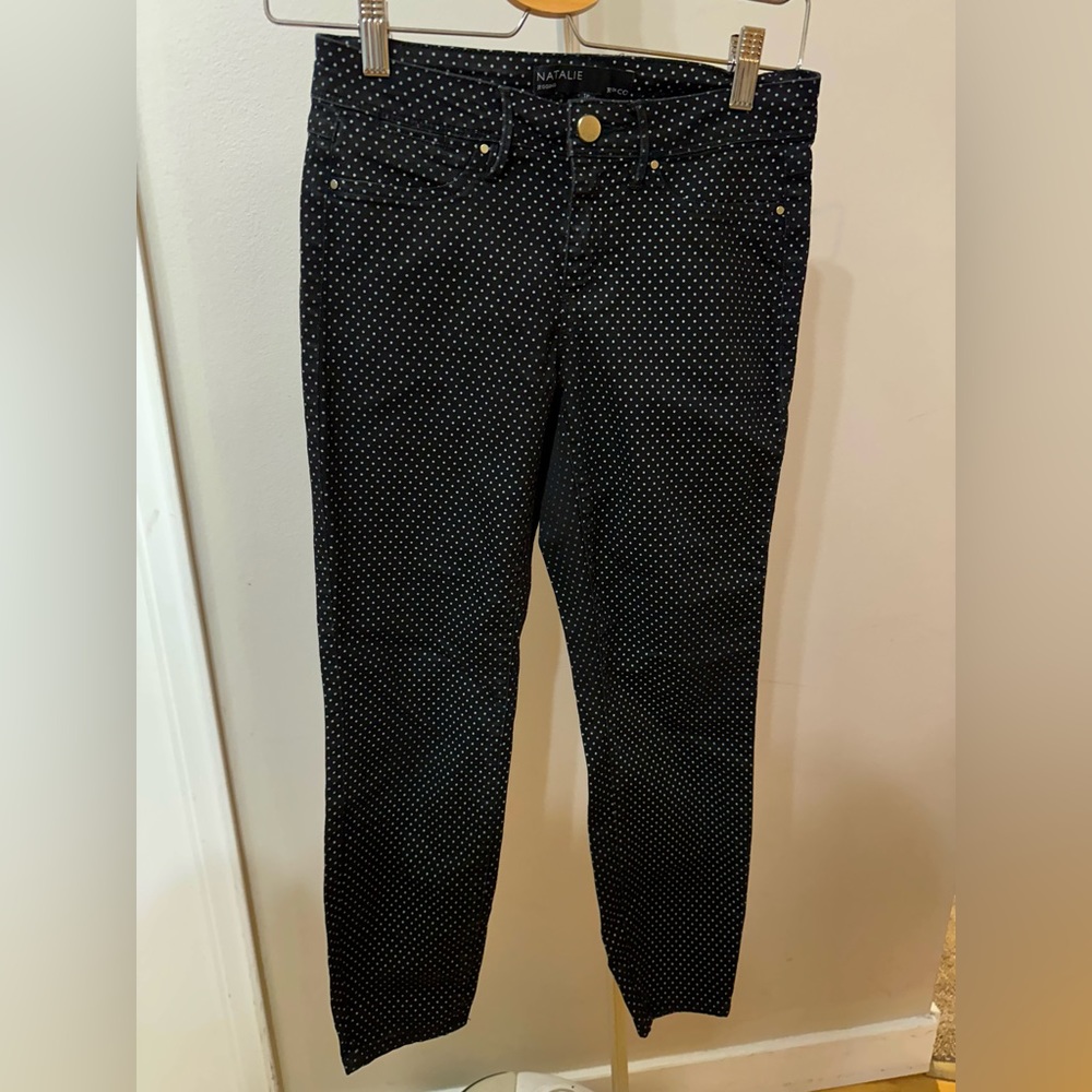RW&CO Natalie Polka Dotted Jeggings Cropped
